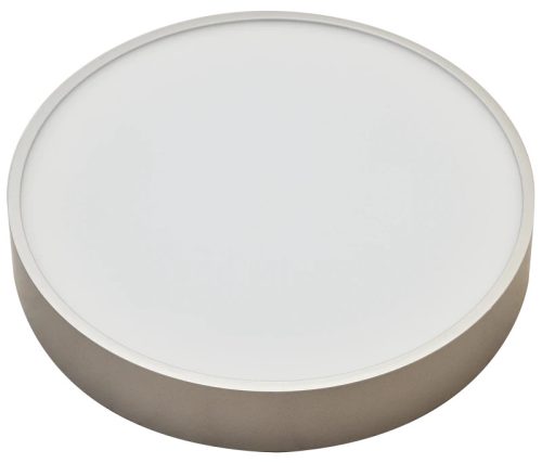 Tracon MFDS16W, Műanyag búrás falon kívüli LED lámpatest ezüst peremmel 230 V, 50 Hz, 16 W, 1200 lm, 3000 K,