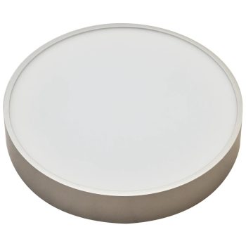   Tracon MFDS8W, Műanyag búrás falon kívüli LED lámpatest ezüst peremmel 230 V, 50 Hz, 8 W, 600 lm, 3000 K,