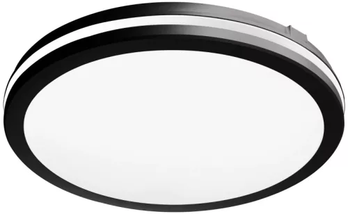Tracon MFKBL30CCT LED mennyezeti lámpa színhőállító kapcsolóval,fekete 230V,50Hz,30W, 3000lm, 3000K/4000K/6500K, IP65,D=300mm,EEI=F