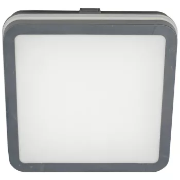 Tracon MFKNA18CCT négyzet LED mennyezeti lámpa, antracit, 18W 1850lm, 3000/4000/6500K CCT, IP65, 220×220mm