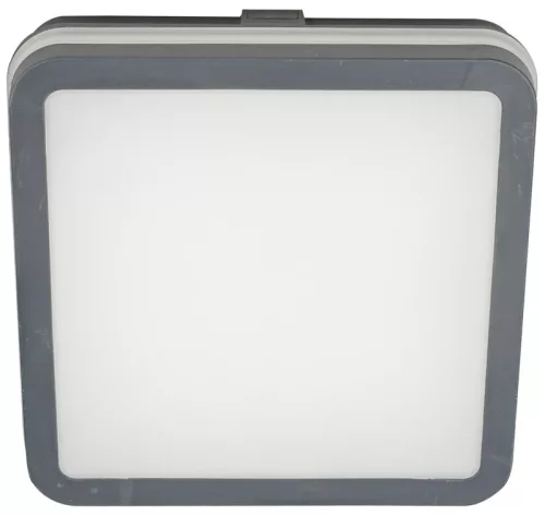 Tracon MFKNA18CCT négyzet LED mennyezeti lámpa, antracit, 18W 1850lm, 3000/4000/6500K CCT, IP65, 220×220mm