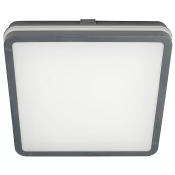 Tracon MFKNA24CCT négyzet LED mennyezeti lámpa, antracit, 24W 2500lm, 3000/4000/6500K CCT, IP65, 290×290mm