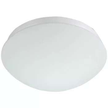   Tracon MFM012 Mozgásérzékelős kerek fali lámpatest, fehér 230 VAC, 2xE27, 2x60 W,  360°,  8 m, 10 s-12 min, IP44