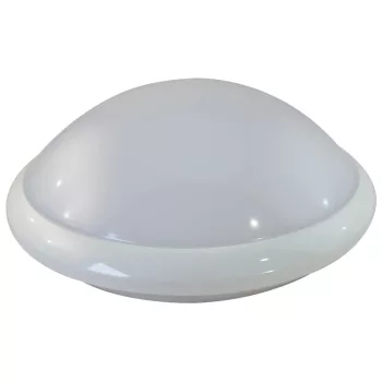   Tracon MFM02, Műanyag védett beltéri fali LED lámpatest mozgásérzékelővel 230VAC,16W,5,8GHz,360°,1-8m,10s-12mn,4500K,,IP44,1285lm