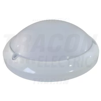   Tracon MFM04, Műanyag védett beltéri fali LED lámpatest mozgásérzékelővel 230VAC,16W,5,8GHz,360°,2-8m,6s-30m,4500K,,IP54,1285lm