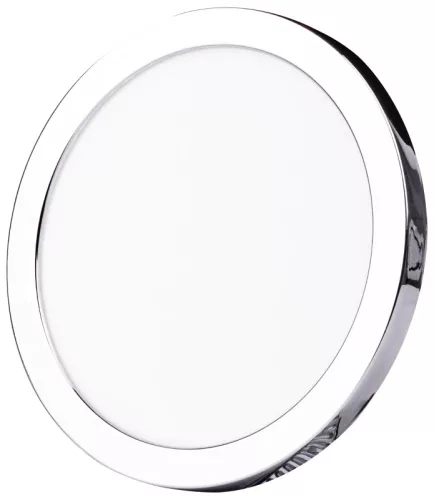 Tracon MFP18NW Kerek mennyezeti lámpa, króm kerettel 230V, 50Hz, 18W, 1500lm, 4000K, EEI=G
