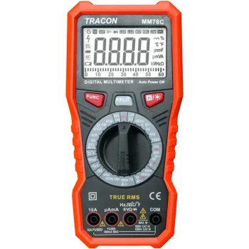   Tracon MM78C Digitális multiméter TRMS ACV, DCV, ACA, DCA, TRMS, Ohm, Hz, C, °C, dioda, NCV, signal