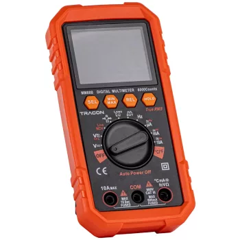   Tracon MM88B Digitális multiméter TRMS, ACV, DCV, ACA, DCA, OHM, FREQ, diode, NCV, signal