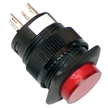   Tracon MNK-110R Mini jelzőlámpás nyomókapcsoló, piros 1×NO, 110V AC/DC