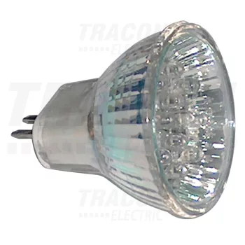   Tracon MR11L-B, Hidegtükrös LED fényforrás, kék 12 V AC/DC, MR11, 0,8W, 120°, G5.3, 12×LED