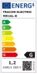Tracon MR16L-R, Hidegtükrös LED fényforrás, vörös 12 V AC/DC, MR16, 1,2W, 120°, G5.3, 18×LED