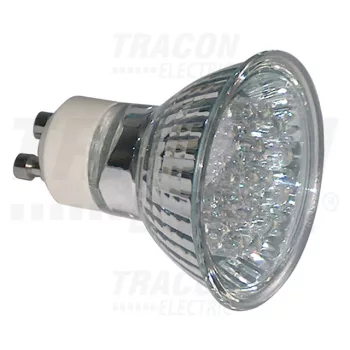   Tracon MR230L-Y, Hidegtükrös LED fényforrás, sárga 230V, 50Hz, MR230, 1,2W, 120°, GU10, 18×LED