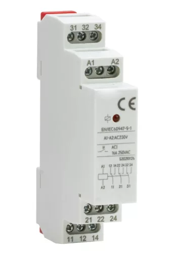 Tracon NARINT3P12 moduláris relé 12 V AC/DC 3 váltóérintkező 16 A