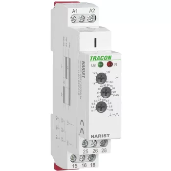   Tracon NARIST Csillag-delta időrelé AC/DC12-240V, t1:0,1s-10min t2:0,1s-1s 16A/AC1, 250VAC/24VDC