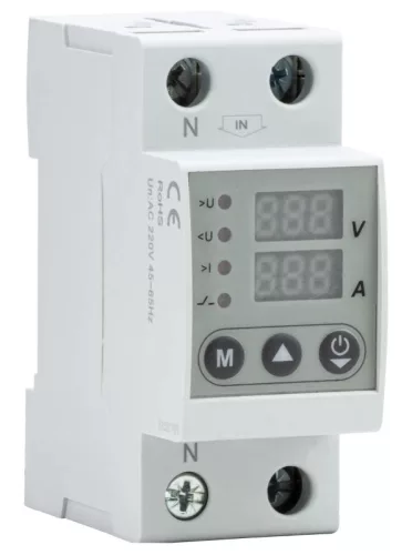 Tracon NARVCD2P80 automatikus visszakapcsolású feszültség- és túláramvédelmi relé 2P 80 A