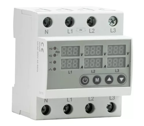 Tracon NARVCD4P63 automatikus visszakapcsolású feszültség- és túláramvédelmi relé 4P 63 A