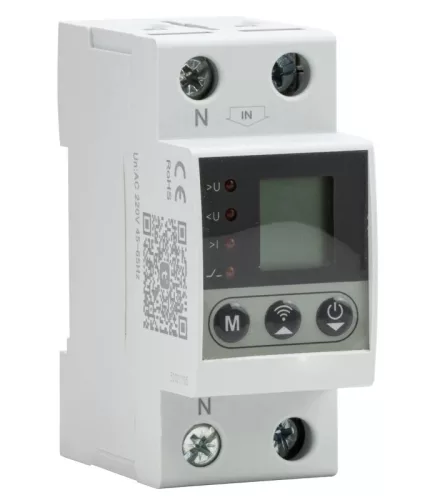 Tracon NARVCDW2P80 automatikus visszakapcsolású feszültség- és túláramvédelmi relé Wifi-vel 2P 80 A