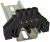 Tracon NPE-BK6-4 Szigetelt földelősín (N/PE), fekete 230/400VAC, 63A, 6×9mm, 4P, IP20