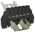 Tracon NPE-BK6-6 Szigetelt földelősín (N/PE), fekete 230/400VAC, 63A, 6×9mm, 6P, IP20
