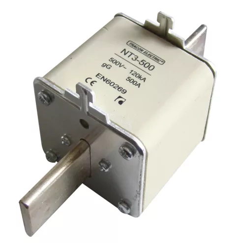 Tracon NTM3-400, Késes biztosító 500V AC, 400A, 3, 120kA, aM