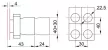 Tracon NYBD33KST Karos kapcsoló, fémalap, háromállású 2×NO, 3A/230V AC, IP42