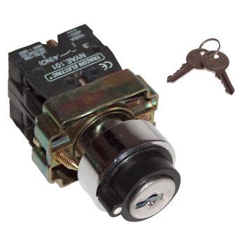   Tracon NYBG21KKT Tokozott kulcsos kapcsoló, fémalap, bal KI, kétállású 1×NO, 3A/230V AC, IP44