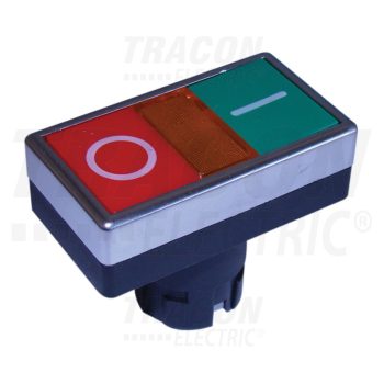   Tracon NYG2-F6 Kettős BE-KI nyomógomb fej-egység jelzőfénnyel
