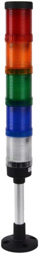 Tracon NYG3-50RYGBW Fényjelző oszlop, függőleges alap, (hangjelző nélkül) AC230V, 5 R,Y,G,B,W, IP65