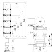 Tracon NYG3-70230B, Fényjelző oszlop, kék fényű henger 230V AC, IP65