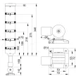 Tracon NYG3-7024R, Fényjelző oszlop, piros fényű henger 24V AC/DC, IP65