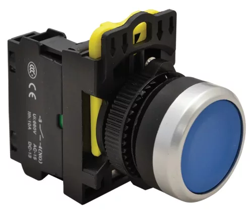 Tracon NYG3-B Egyszerű nyomógomb, kék 1×NO, 5A/230V AC-15, IP65