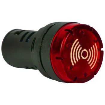 Tracon NYG3-BFR24 Hang- és fényjelző, piros AC/DC24V