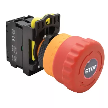   Tracon NYG3-ETLR Vészgomb, világító, reteszelt, piros 1×NC, 5A/230V AC-15, 40mm, IP65, LED 230V AC/DC