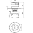 Tracon NYG3-ETLR Vészgomb, világító, reteszelt, piros 1×NC, 5A/230V AC-15, 40mm, IP65, LED 230V AC/DC