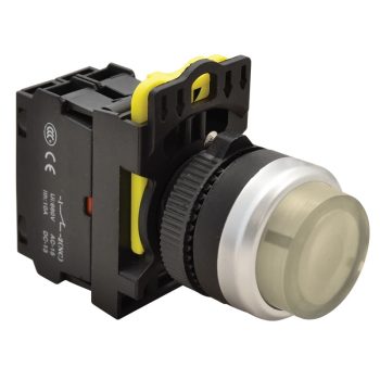   Tracon NYG3-HLW Világító nyomógomb, kiálló, fehér 1×NO, 5A/230V AC-15, IP65, LED 230V AC/DC