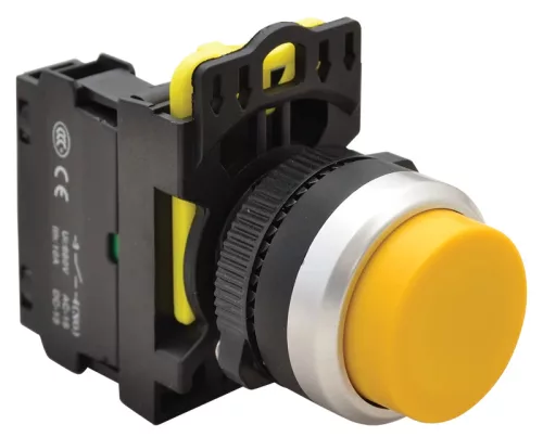 Tracon NYG3-HY Kiálló nyomógomb, sárga 1×NO, 5A/230V AC-15, IP65