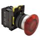 Tracon NYG3-MLR Gombafejű világító nyomógomb,piros 1×NC, 5A/230V AC-15, 40mm, IP65, LED 230V AC/DC