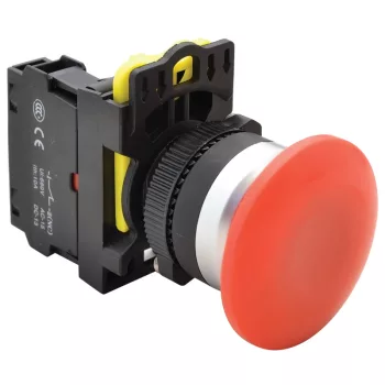   Tracon NYG3-MR Gombafejű nyomógomb, piros 1×NC, 5A/230V AC-15, 40mm, IP65