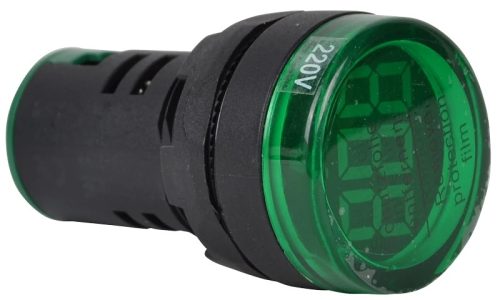 Tracon NYG3-VG Feszültségmérő, LED jelzőfény, zöld 24-500VAC, d=22mm