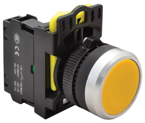 Tracon NYG3-Y Egyszerű nyomógomb, sárga 1×NO, 5A/230V AC-15, IP65
