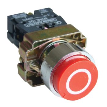   Tracon NYGBA4322PT Tokozott jelölt nyomógomb, fémalapra szer., piros, (fehér 0) 1×NC, 3A/240V AC, IP44