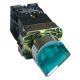 Tracon NYGBK2365ZT Tokozott világítókaros kapcsoló, zöld, LED, kétáll., izzó n. 1×NC+1×NO, 3A/400V AC, IP44