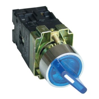   Tracon NYGBK2665KT Tokozott világítókaros kapcsoló, kék, LED, kétáll., izzó n. 1×NC+1×NO, 3A/400V AC, IP44
