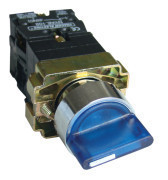 Tracon NYGBK3665KT Tokozott világítókaros kapcsoló, kék, LED, 3állású, izzó n. 1×NC+1×NO, 3A/400V AC, IP44