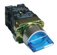 Tracon NYGBK5665KT Tok.világítókaros kapcsoló, kék, LED, 3állás, rugóv. izzó n. 1×NC+1×NO, 3A/400V AC, IP44