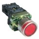 Tracon NYGBW33PT Tok. világító nyomógomb, fémalap, piros,glim, izzó nélkül 1×NC, 3A/400V AC, 230V, IP44