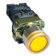 Tracon NYGBW33ST Tok. világító nyomógomb, fémalap, sárga, glim, izzó nélkül 1×NO, 3A/400V AC, 230V, IP44