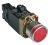Tracon NYGBW3451P Világító nyomógomb, fémalap, trafóval,piros,glim,izzó nélk. 1×NC, 3A/400V AC, 6V, IP42