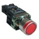 Tracon NYGBW3471PT Tok.világító nyomógomb, fémalap,előtét,piros,glim,izzó nélk. 1×NC, 3A/230V AC, 130V, IP44