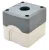 Tracon NYGD-1GR Összeállított tokozat nyomógombokhoz, szürke, 1-es d=22,5, IP65, 2×PG-13,5
